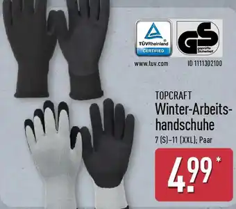 Aldi Nord TOPCRAFT Winter-Arbeitshandschuhe Angebot
