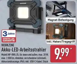 Aldi Nord WORKZONE Akku-LED-Arbeitsstrahler Angebot