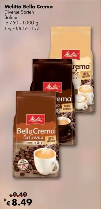 Travel Free Melitta Bella Crema 750g-1kg Angebot