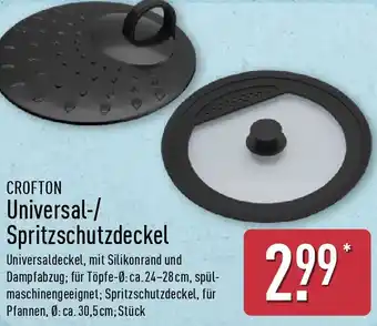 Aldi Nord CROFTON Universal-/ Spritzschutzdeckel Angebot