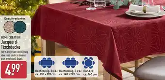Aldi Nord HOME CREATION Jacquard Tischdecke Angebot
