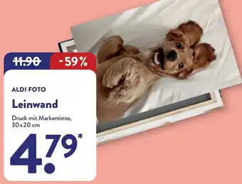 Aldi Nord ALDI FOTO Leinwand Angebot