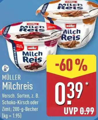 Aldi Nord MÜLLER Milchreis Angebot