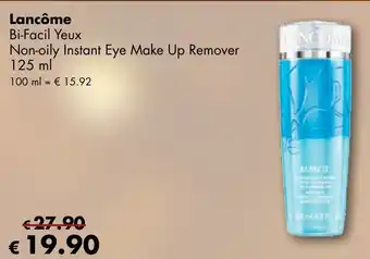 Travel Free Lancome Bi-Facil Yeux Non-oily Instant Eye Make Up Remover 125ml Angebot