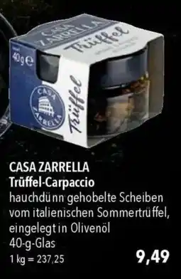 CITTI Markt CASA ZARRELLA Trüffel-Carpaccio Angebot