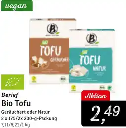KONSUM Berief Bio Tofu Angebot