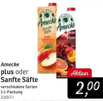 KONSUM Amecke plus oder Sanfte Säfte Angebot