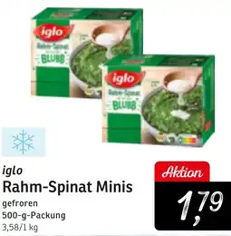 KONSUM iglo Rahm-Spinat Minis Angebot