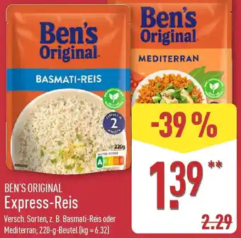 Aldi Nord BEN'S ORIGINAL Express-Reis Angebot