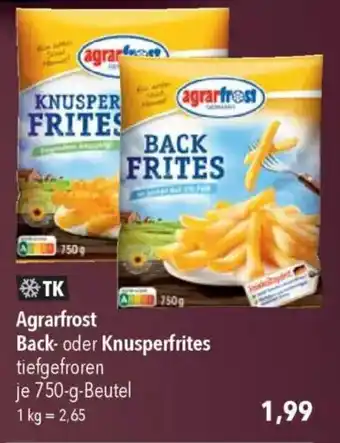 CITTI Markt Agrarfrost Back- oder Knusperfrites Angebot