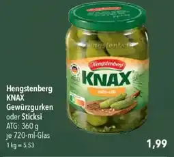 CITTI Markt Hengstenberg KNAX Gewürzgurken Angebot