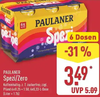Aldi Nord PAULANER Spezi/Zero Angebot