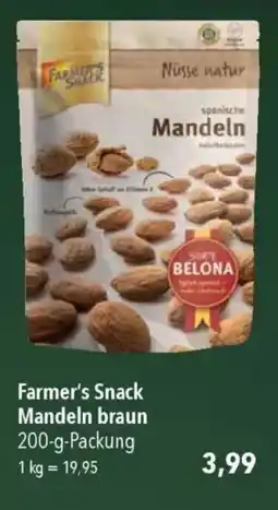 CITTI Markt Farmer's Snack Mandeln braun Angebot