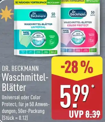 Aldi Nord DR. BECKMANN Waschmittel Blätter Angebot
