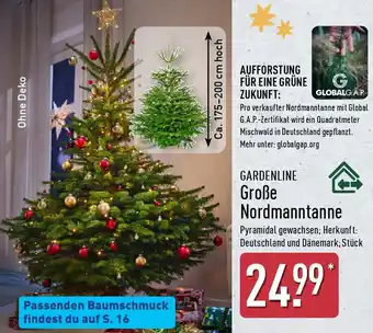 Aldi Nord GARDENLINE Große Nordmanntanne Angebot