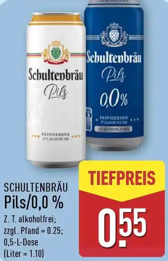 Aldi Nord SCHULTENBRÄU Pils/0,0% Angebot