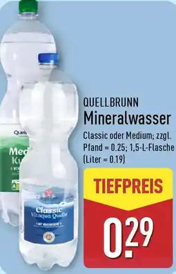 Aldi Nord QUELLBRUNN Mineralwasser Angebot