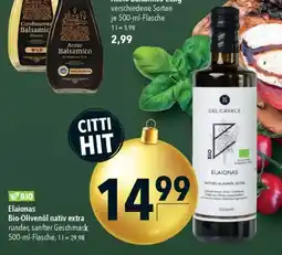 CITTI Markt Elaionas Bio-Olivenöl nativ extra Angebot