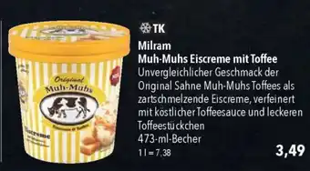 CITTI Markt Milram Muh-Muhs Eiscreme mit Toffee Angebot