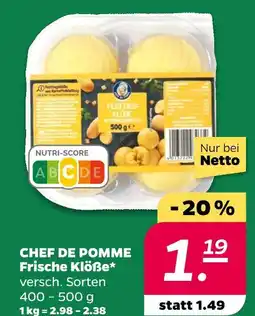 NETTO Chef de pomme frische klöße Angebot