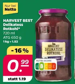 NETTO Harvest best delikatess rotkohl Angebot