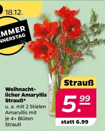 NETTO Weihnachtlicher amaryllis strauß Angebot
