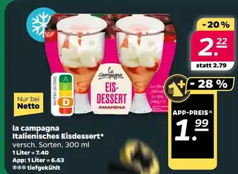 NETTO La campagna italienisches eisdessert Angebot
