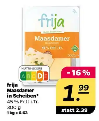 NETTO Frija maasdamer in scheiben Angebot