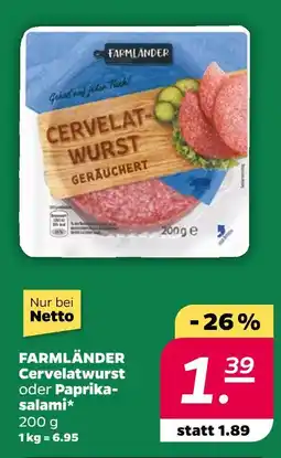 NETTO Farmländer cervelatwurst Angebot