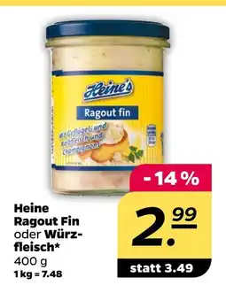 NETTO Heine ragout fin oder würzfleisch Angebot