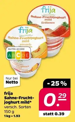 NETTO Frija sahne-fruchtjoghurt mild Angebot