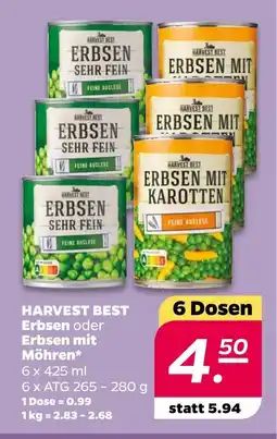 NETTO Harvest best erbsen oder erbsen mit möhren Angebot