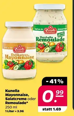 NETTO Kunella mayonnaise, salatcreme oder remoulade Angebot