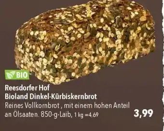 CITTI Markt Reesdorfer Hof Bioland Dinkel-Kürbiskernbrot Angebot
