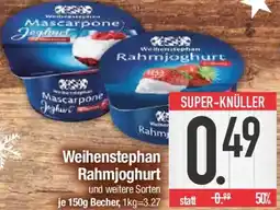E-Center Weihenstephan Rahmjoghurt Angebot