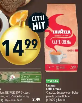 CITTI Markt Lavazza Caffè Crema Angebot