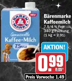 HIT Bärenmarke Kaffeemilch Angebot