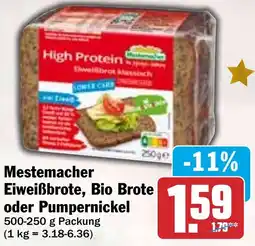 HIT Mestemacher Eiweißbrote, Bio Brote oder Pumpernickel Angebot