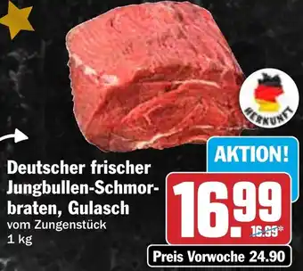 HIT Deutscher frischer Jungbullen-Schmorbraten, Gulasch Angebot