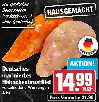 HIT Deutsches mariniertes Hähnchenbrustfilet Angebot