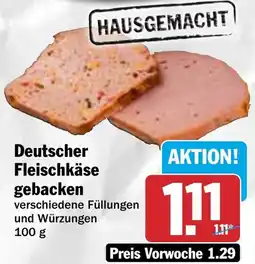 HIT Deutscher Fleischkäse gebacken Angebot