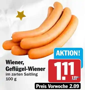 HIT Wiener, Geflügel-Wiener Angebot