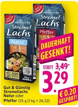 Edeka Gut & günstig stremellachs natur Angebot