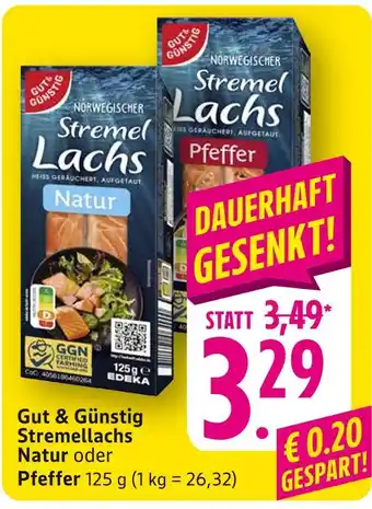Edeka Gut & günstig stremellachs natur Angebot