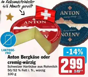 HIT Anton Bergkäse oder cremig-würzig Angebot
