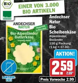 HIT Andechser Natur Bio Scheibenkäse Angebot