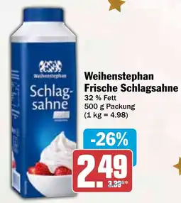 HIT Weihenstephan Frische Schlagsahne Angebot