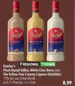CITTI Markt Dooley's Plant-Based Toffee, White Choc Berry oder The Yellow One Creamy Liqueur (Eierlikör) 15% Vol, aus Eckernförde Angebot