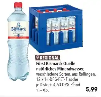 CITTI Markt Fürst Bismarck Quelle natürliches Mineralwasser, Angebot