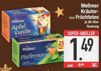 E-Center Meẞmer Kräuter- oder Früchtetee je 20-25er Packung Angebot